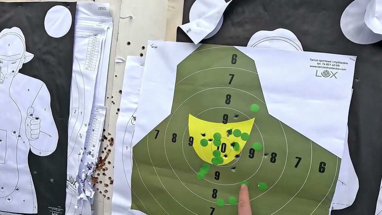 Glock 19 gen3 by Brasill S&B FMJ 124g i wojskowa tarcza nt23p dystans 25m #mati79zg