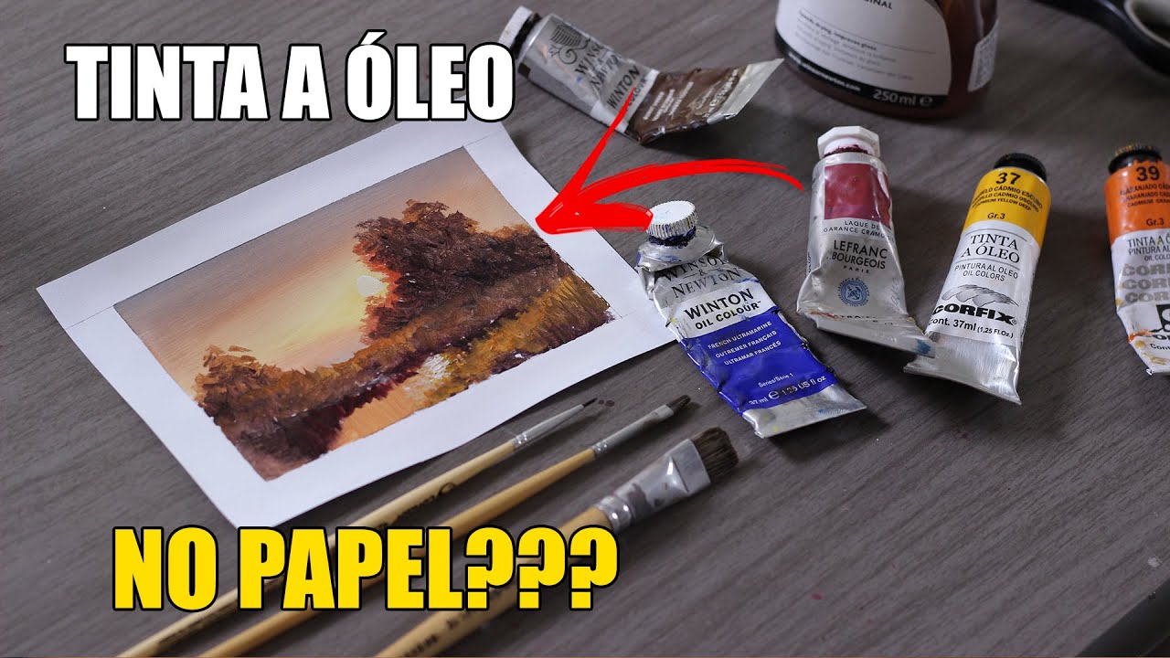 Como usar a tinta a óleo no papel ou papelão | Amauri Jr. Artes