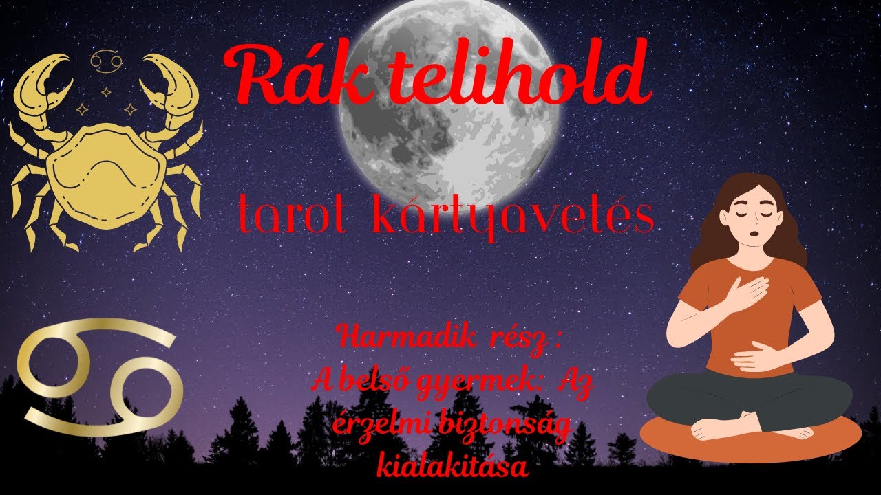 Telihold kártyavetés- Rák jegyében  Harmadik  rész :A belső gyermek:Az érzelmi biztonság kialakitása