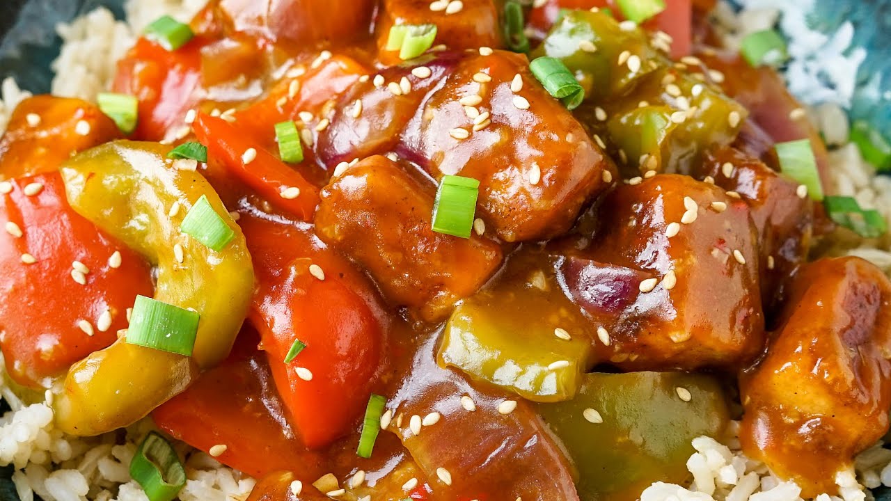 CRISPY sweet and sour TOFU!