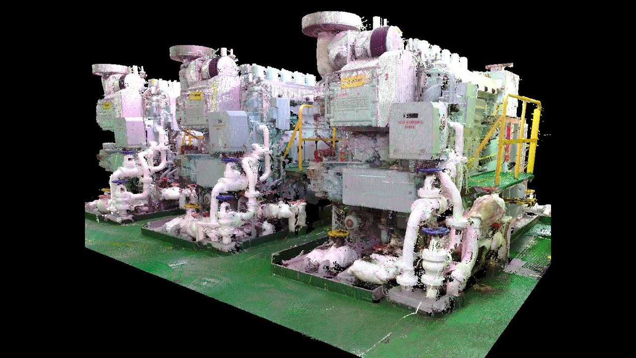 BWTS Engine room 3D laser scanning for shipping industry - Bulk Carrier vessel 82212 t