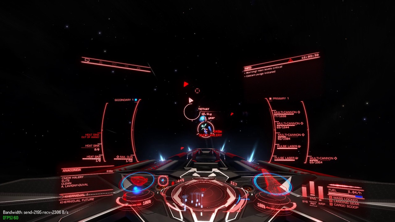 Elite Dangerous , Duel CMDR Halery (Round 2 , thermal cascade Conda)
