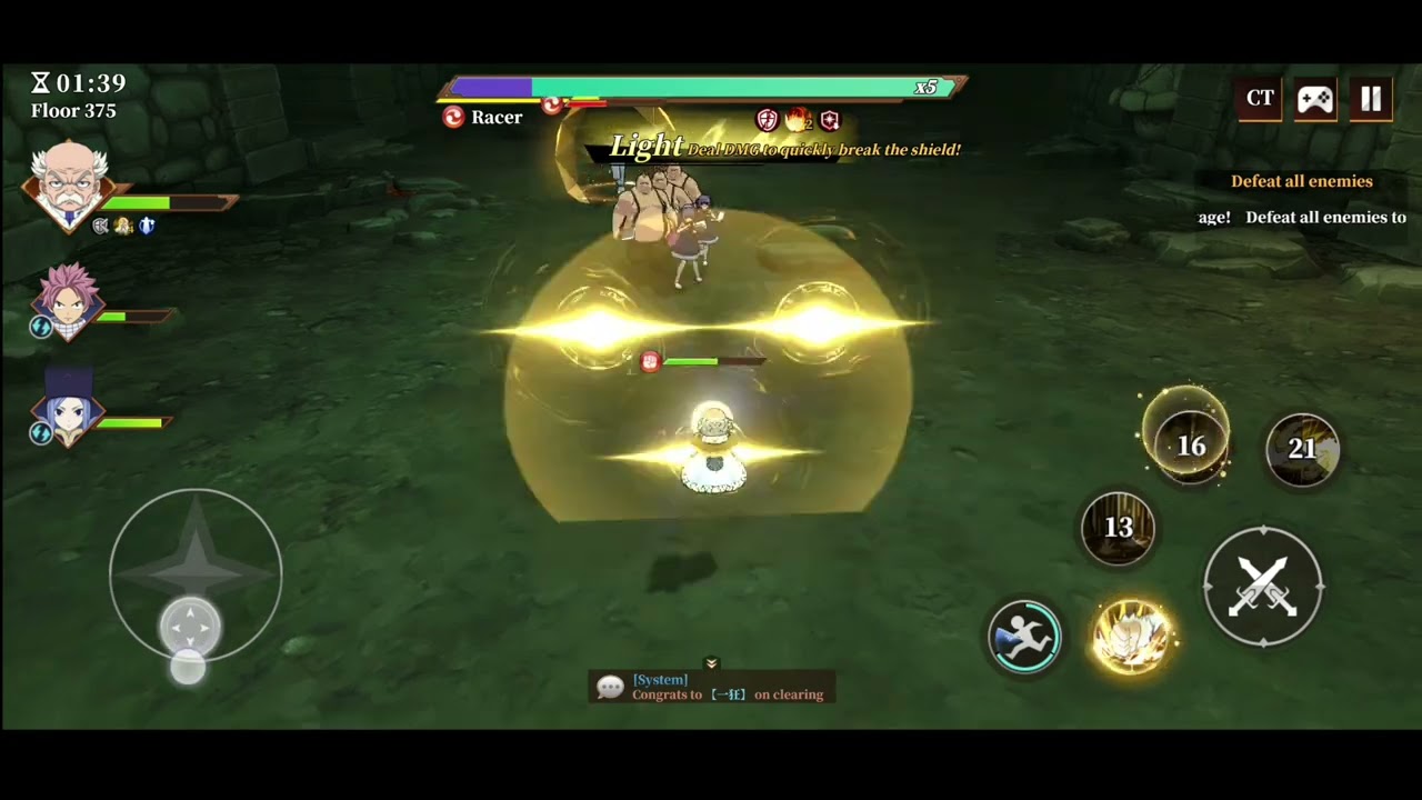 Perdition Palace Floor 375 - VS Racer (Weakness: Light) - Fairy Tail Fierce Fight