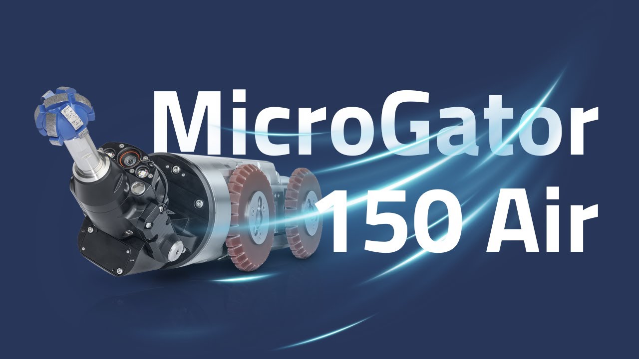 𝗠𝗶𝗰𝗿𝗼𝗚𝗮𝘁𝗼𝗿 150 𝗔𝗶𝗿: Pneumatischer Fräsroboter für kleinere Rohrdimensionen ab DN 150