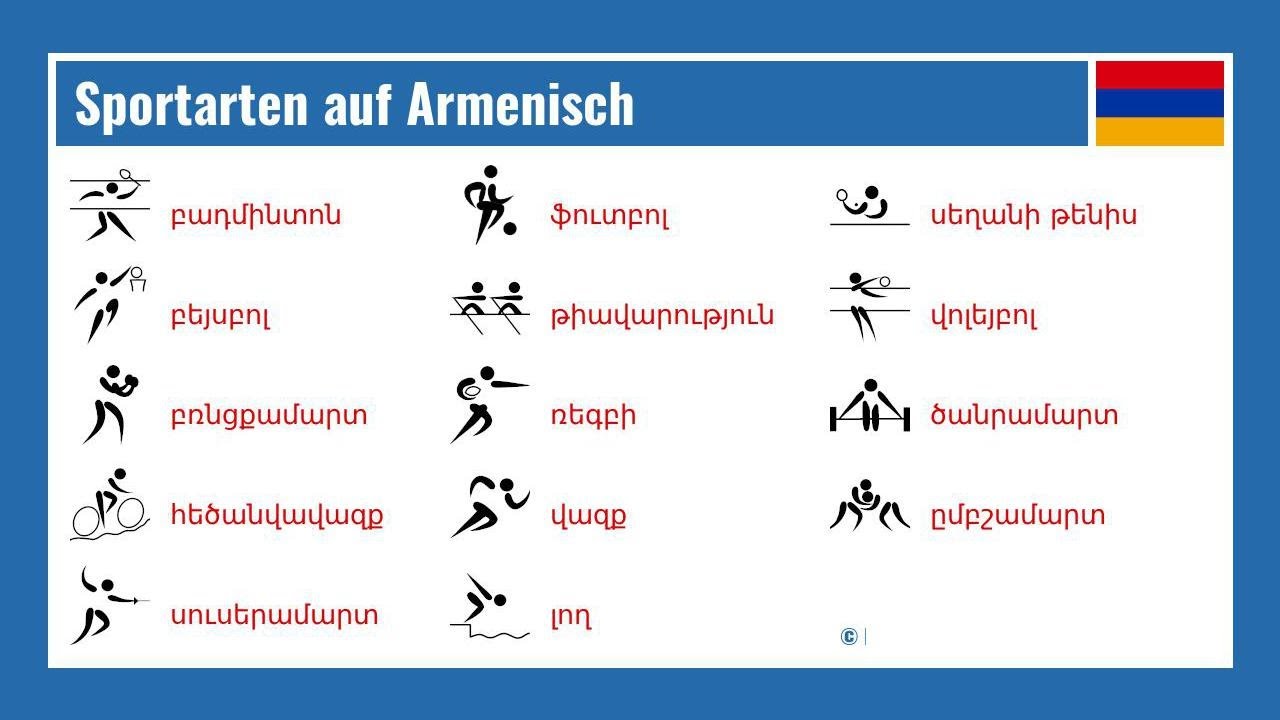 Sportarten auf Armenisch