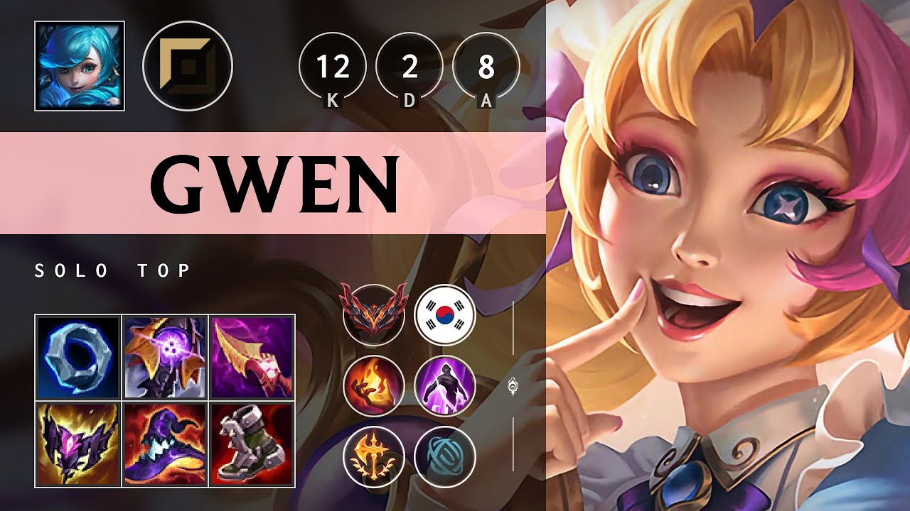 Gwen Top vs Irelia - KR Grandmaster Patch 25.08
