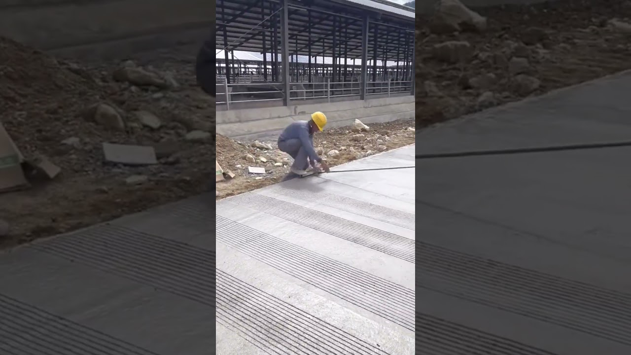 Molded cement pavement grooves- Good tools and machinery can increase work efficiency