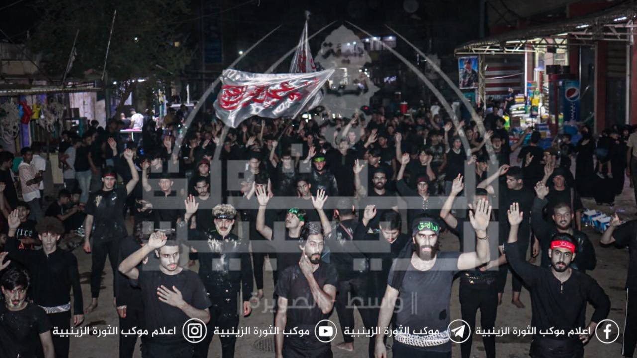 تعزية موكب الثوره الزينبيه بحضور الرادود احمد المولى الليله السادسه من محرم الحرام
