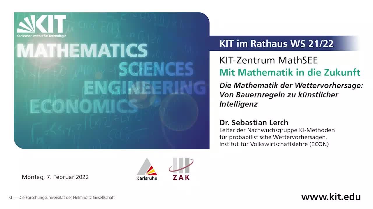 Die Mathematik der Wettervorhersage (Dr. Sebastian Lerch)