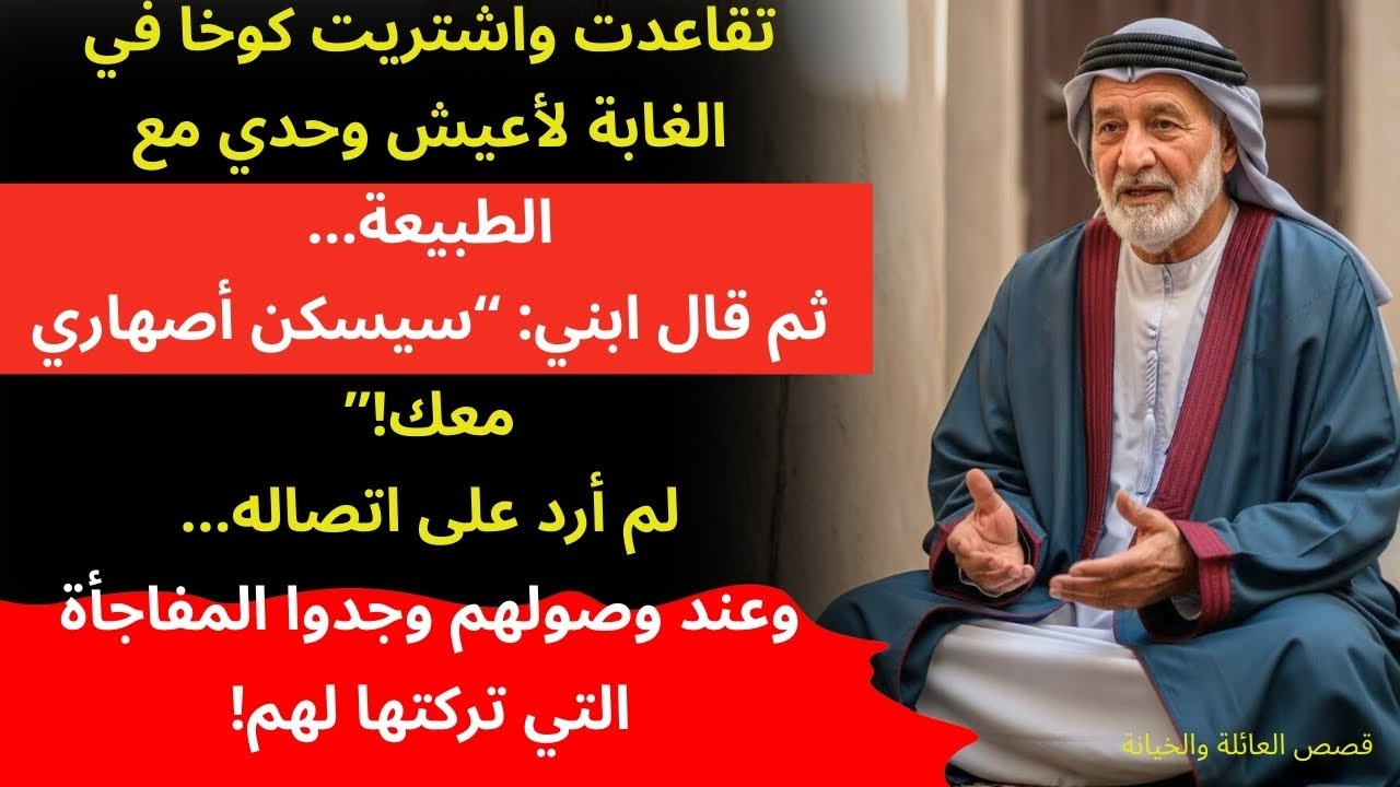 (قصة حقيقية مؤلمة) تقاعدت واشتريت كوخا في الغابة لأعيش بهدوء مع الطبيعة… حتى جاء ابني