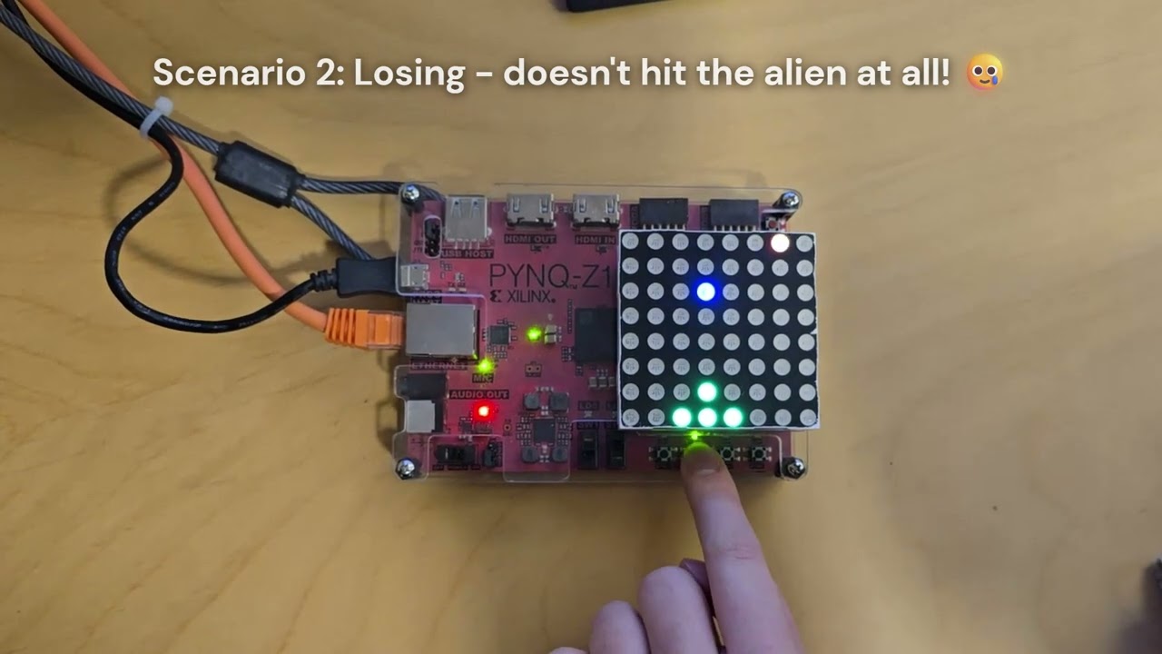 Alien Shooter game on PYNQ-Z1 board