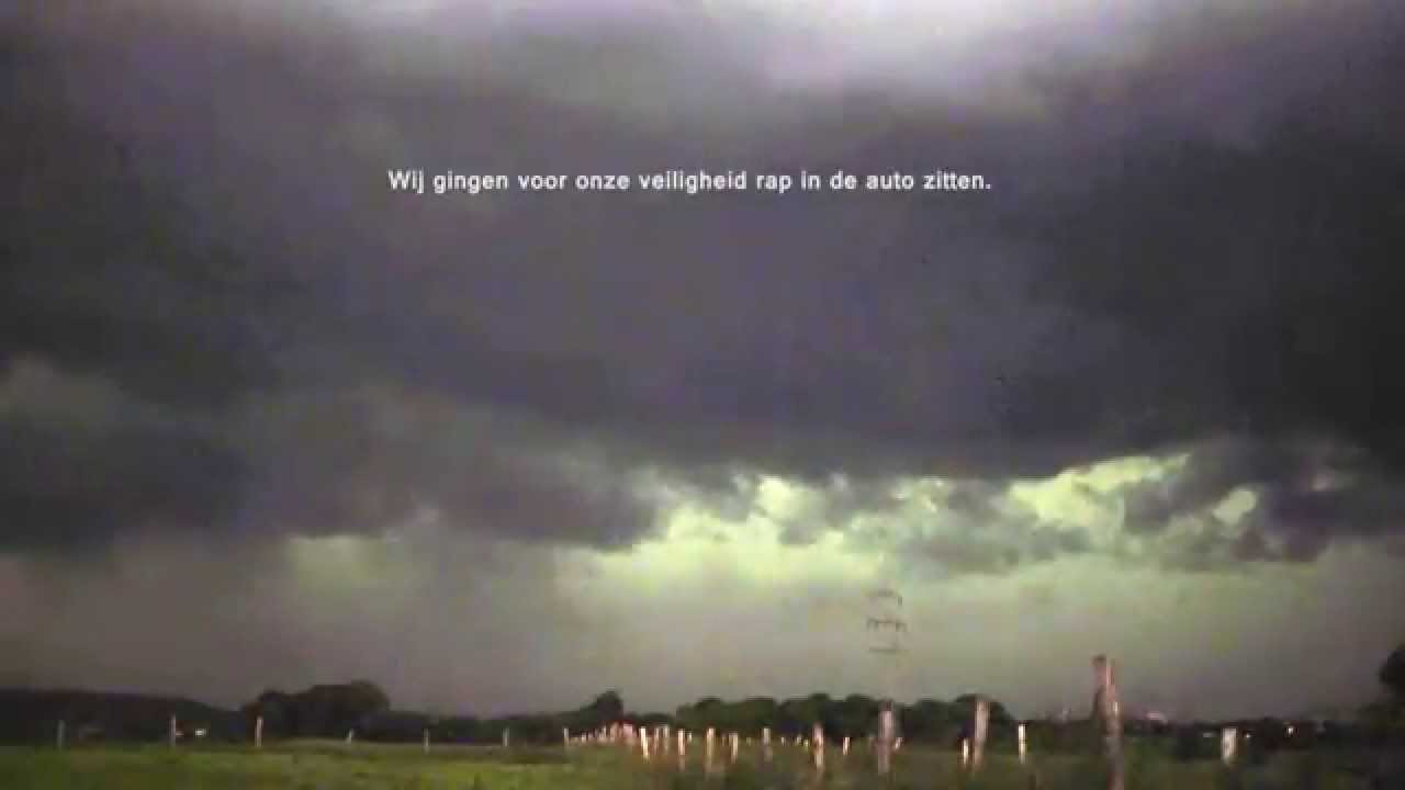Code rood/extreem onweer/bow-echo op 9 juni 2014