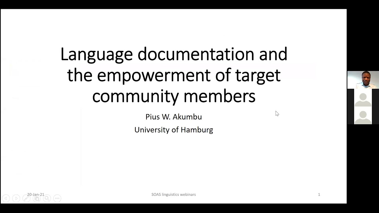 Language Documentation and the Empowerment of Target Community Members | SOAS University of London