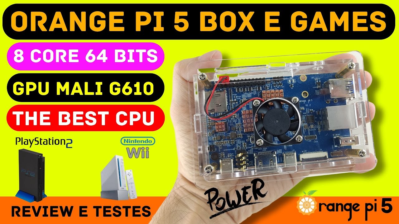 ORANGE PI 5 BOX - PLACA PODEROSA COM CPU RK3588S ANDROID 12 8GB LPDDR4X RAM - REVIEW UNBOX E TESTES