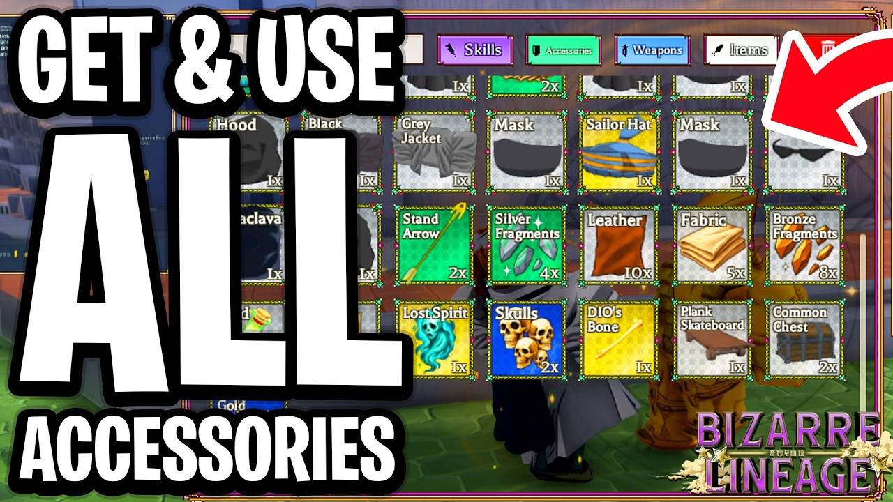 All Accessories In Bizarre Lineage (How To Get And Use Them) - Full Guide