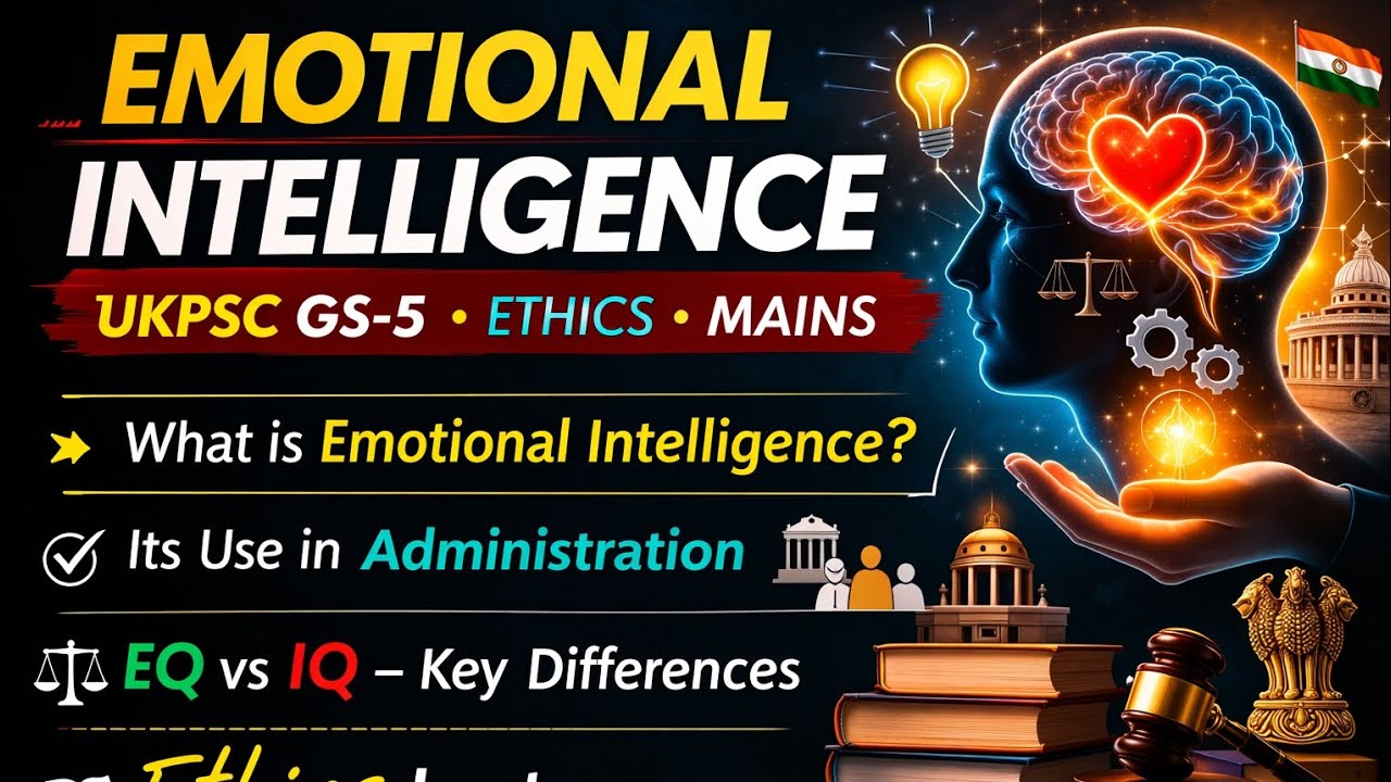 “Emotional Intelligence Explained | Use in Administration | EQ vs IQ | UKPSC Ethics”