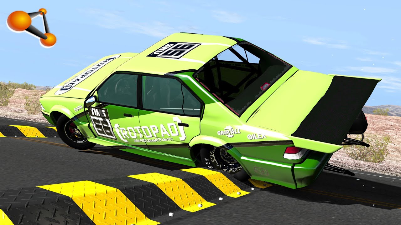 BeamNG.drive - High Speed Cars Fail On Speed Bumps