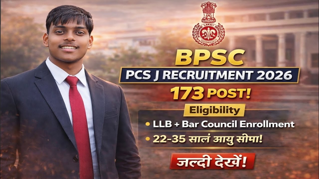 “📢 BPSC PCS-J 2026 Recruitment – Apply Online for 173 Civil Judge (Junior Division) Posts”