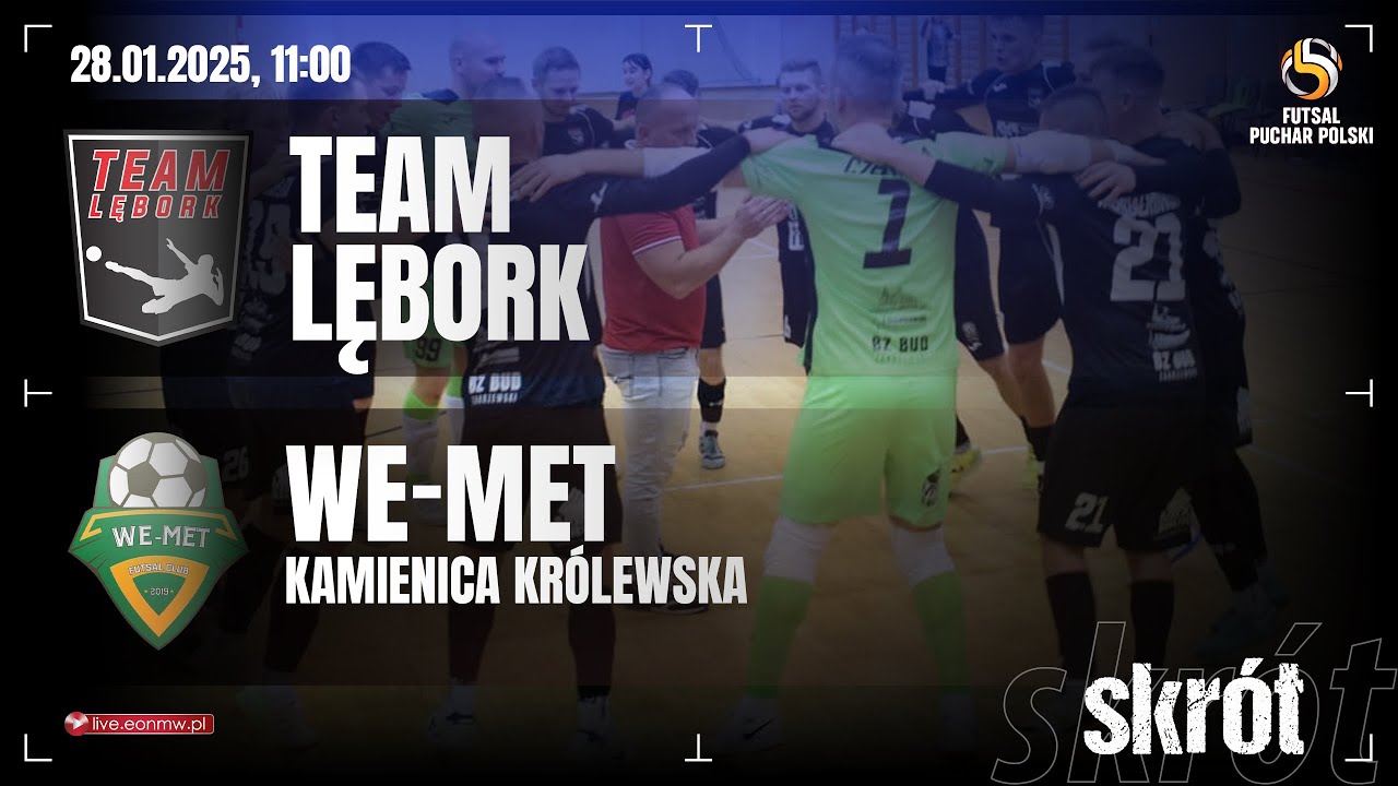🔴 Team Lębork - We-Met Kamienica Królewska ⚽️ skrót | 1 Polska Liga Futsalu