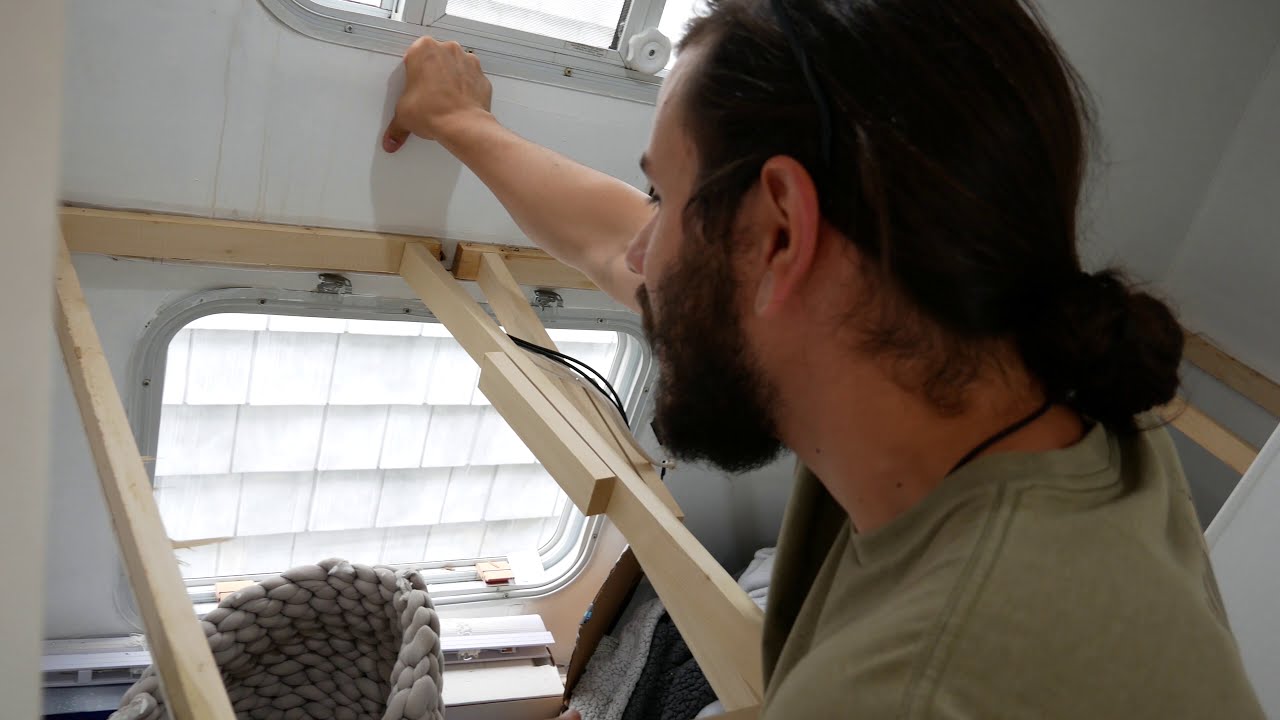 Travel Trailer Bunkhouse to Couple's Office Conversion with Small Recording Studio!