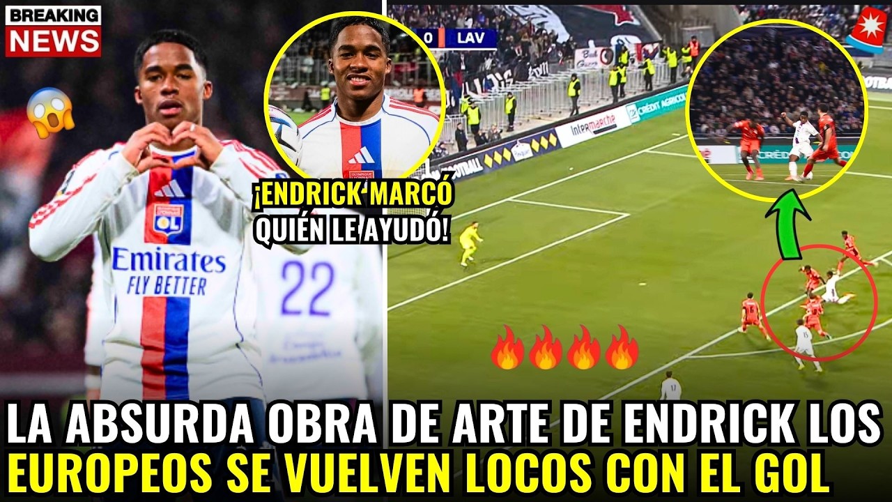 🚨¡GUAU! ¡QUÉ OBRA DE ARTE! ¡QUÉ GOL TAN ABSURDO DE ENDRICK QUE DEJÓ A TODA EUROPA EN SHOCK!