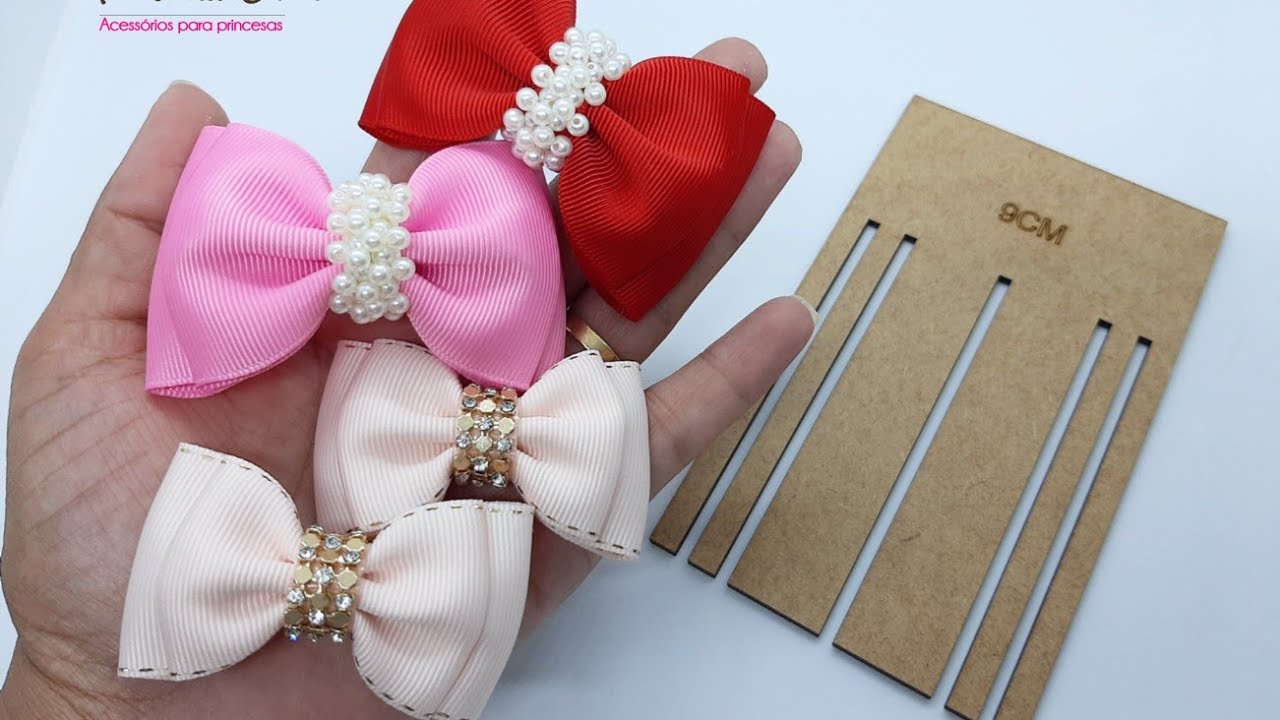 LAÇO GRAVATINHA DUPLO NA FITA 9 E 12 NO GABARITO 🎀