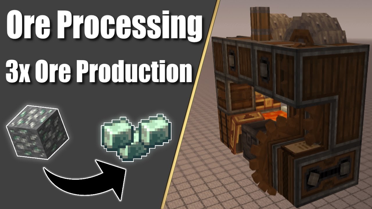 3x Ore Production | Minecraft Create Mod Schematic
