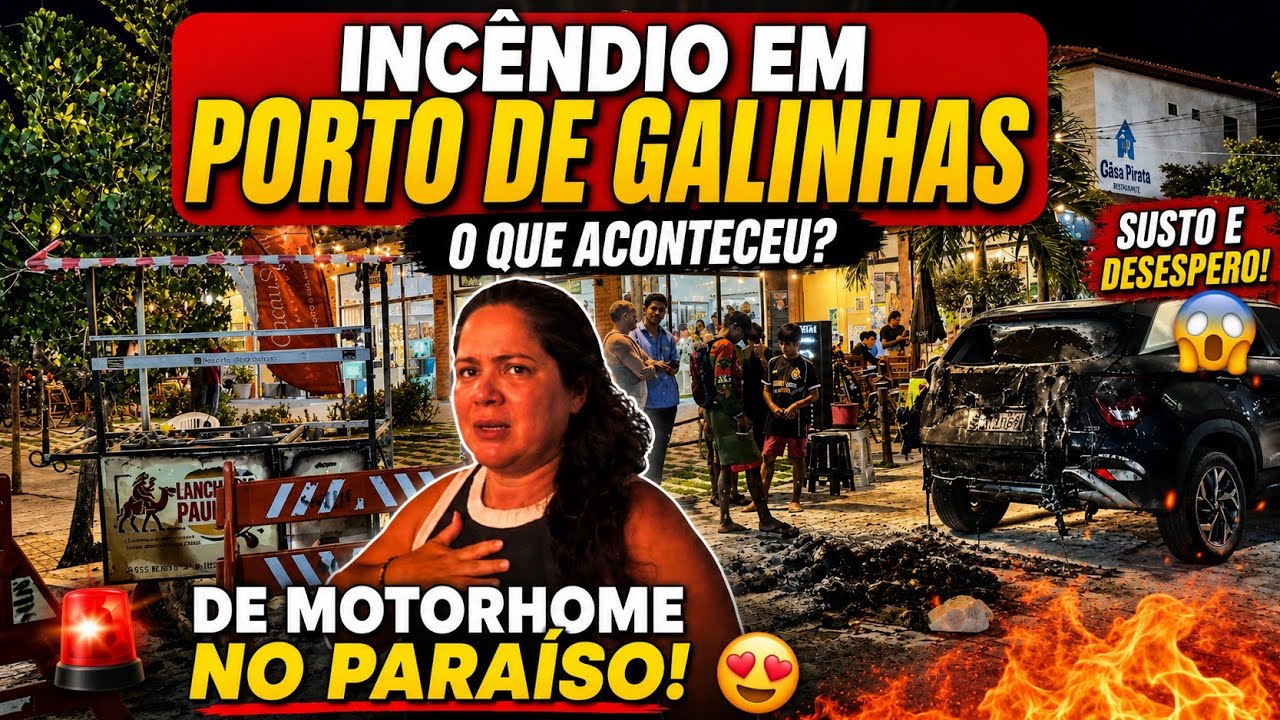 CAOS em Porto de Galinhas! Incêndio em barraquinha de lanche causa pânico no centrinho