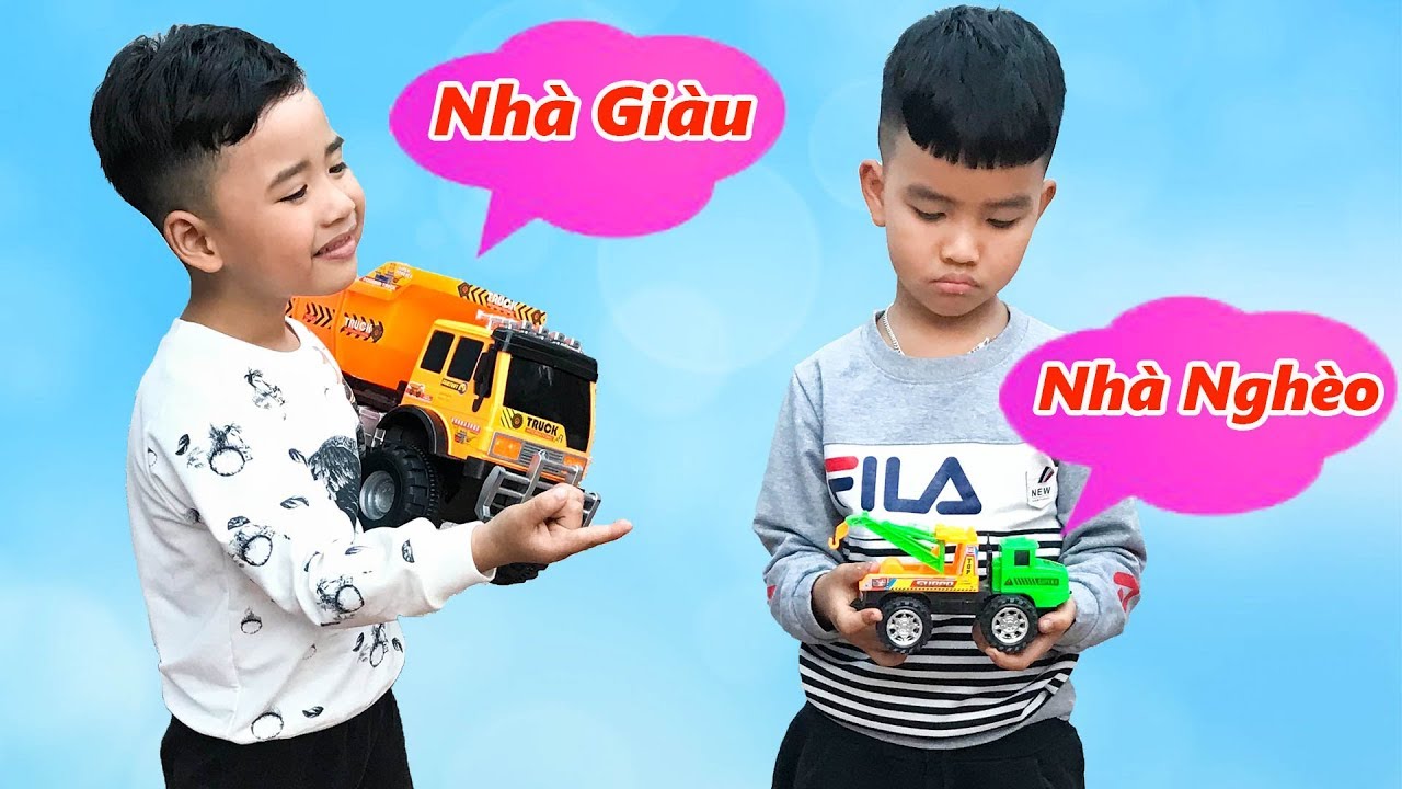 Đồ Chơi Nhà Giàu - Đồ Chơi Nhà nghèo - Dạy Bé Biết Chia Sẻ ♥ Min Min TV Minh Khoa
