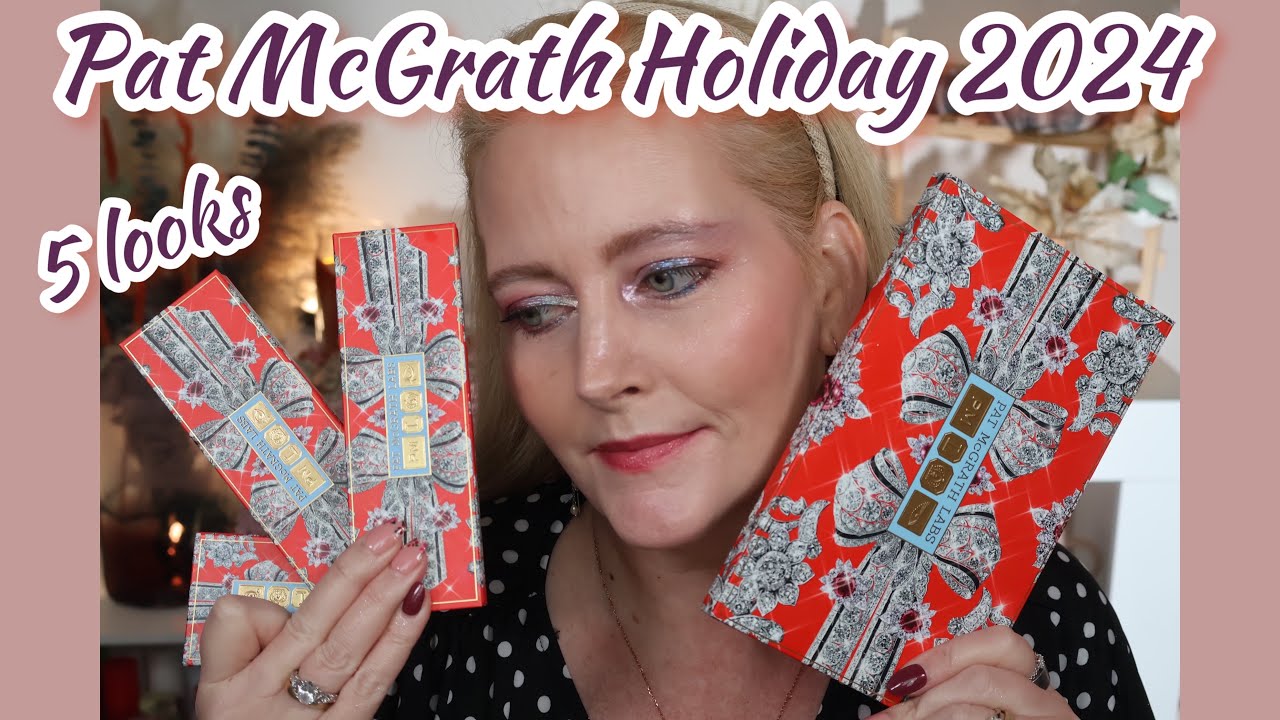 Pat McGrath Luminous Legends Holiday 2024 Collection, 5 looks.  I have mixed thoughts on this.