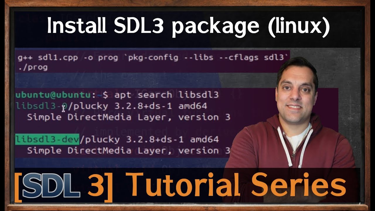 Install SDL3 from package manager -- shown on linux [SDL3 Episode 2.2]