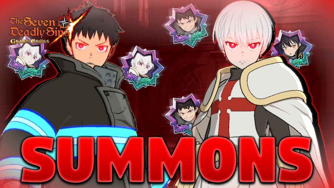 FLOPEI?? MEUS SUMMONS NA COLLAB COM FIRE FORCE! 🔥🔥- The Seven Deadly Sins Grand Cross
