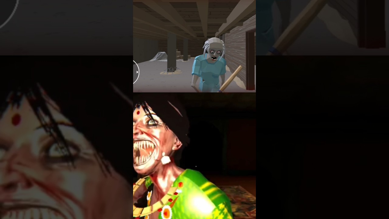 granny vs Kamla in Kamla Indian horror game mobile vs mad granny scary horror game #shorts #kamla