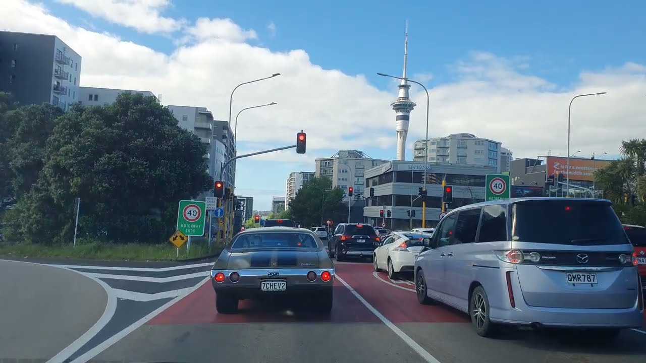 Driving Through Auckland CBD, New Zealand | 4K City Drive 2025