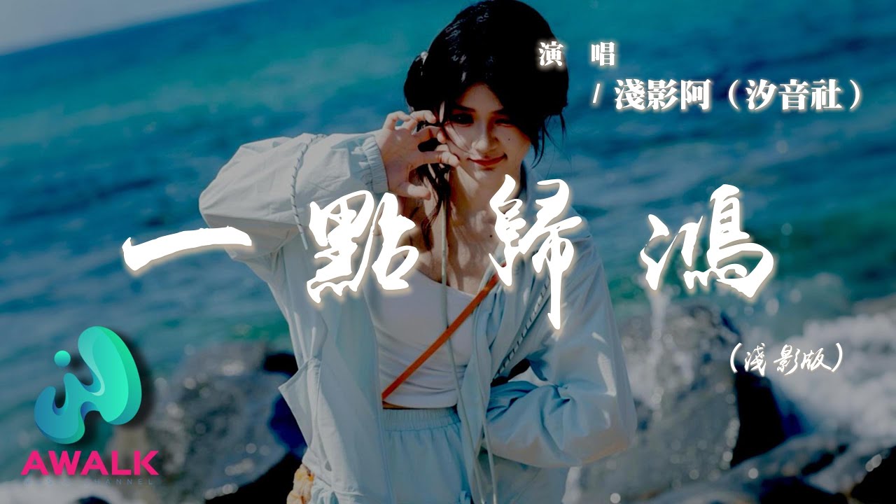 淺影阿 / 汐音社 - 一點歸鴻 (淺影版)『影過來去匆匆不過一點歸鴻，古來三五英雄萬事俱從容。』【動態歌詞 | Pinyin Lyrics】【AWALK MUSIC】