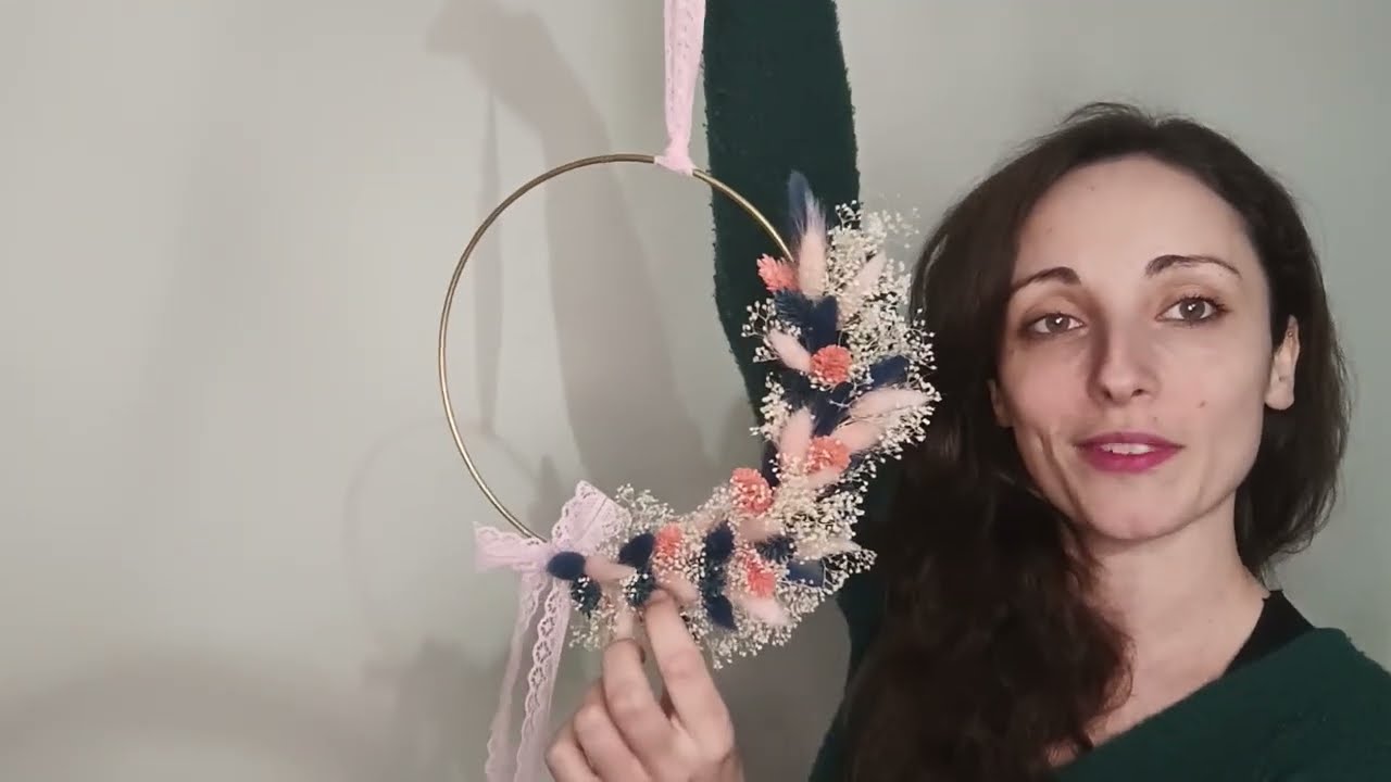 Tuto couronne de fleurs séchées - DIY décoration