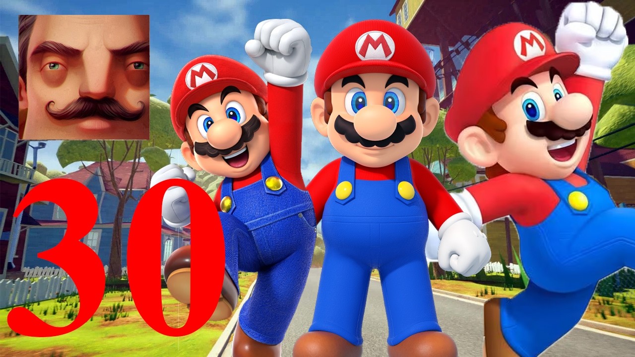 I Made 30 Mario in Hello Neighbor Act 2 Random