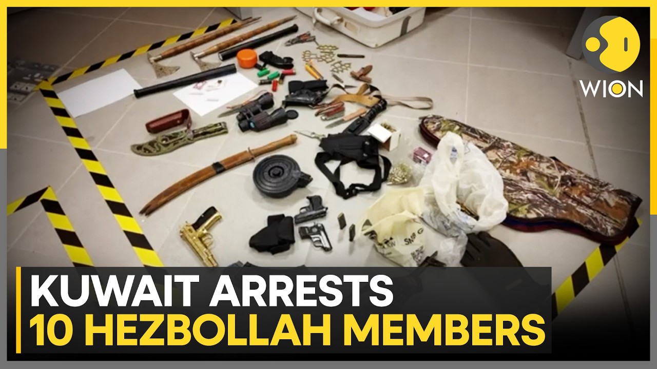 Hezbollah Flags, Small Drones Seized: Kuwait Arrests 10 Hezbollah Members | WION