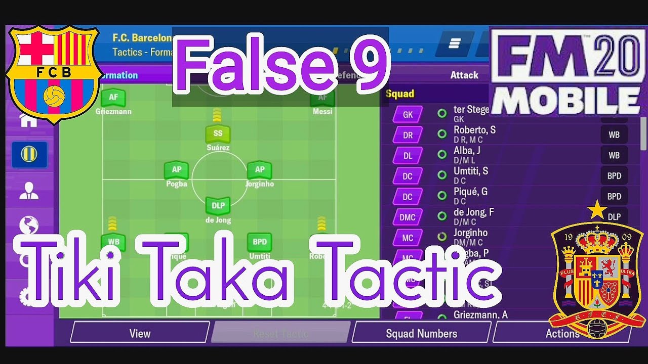 False 9 Tactic  - Football Manager 2020 Mobile