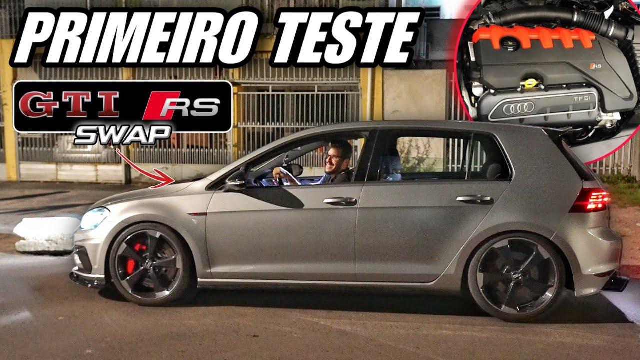 🔥 O PRIMEIRO TESTE NA RUA C/ GOLF MK7 SWAP AUDI RS3 🇧🇷 unico do Brasil