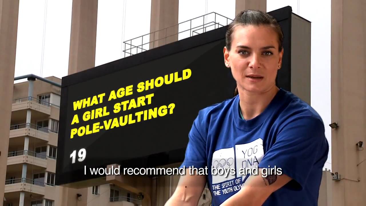 Yelena Isinbaeva 30 seconds Interview - English