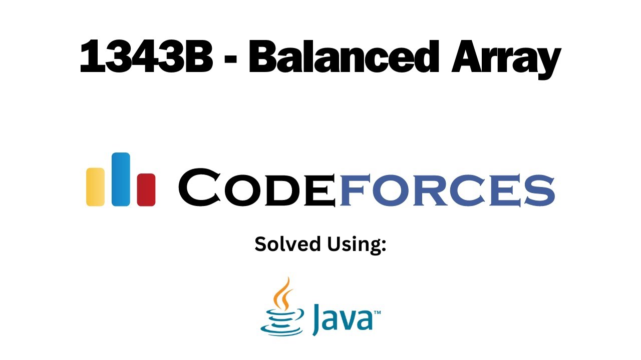 1343B - Balanced Array | Solved using Java | Codeforces problem solved