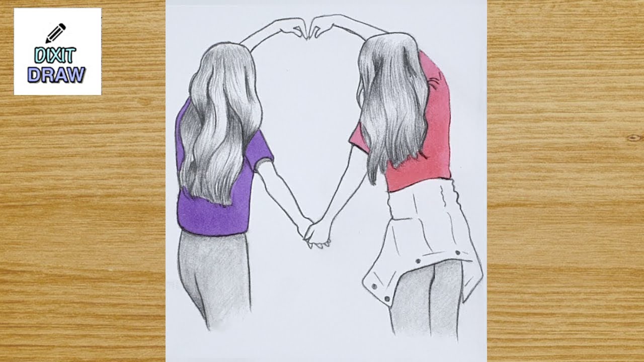Wie zeichnet man zwei Beste Freundinen - #BFF Dixit Draw