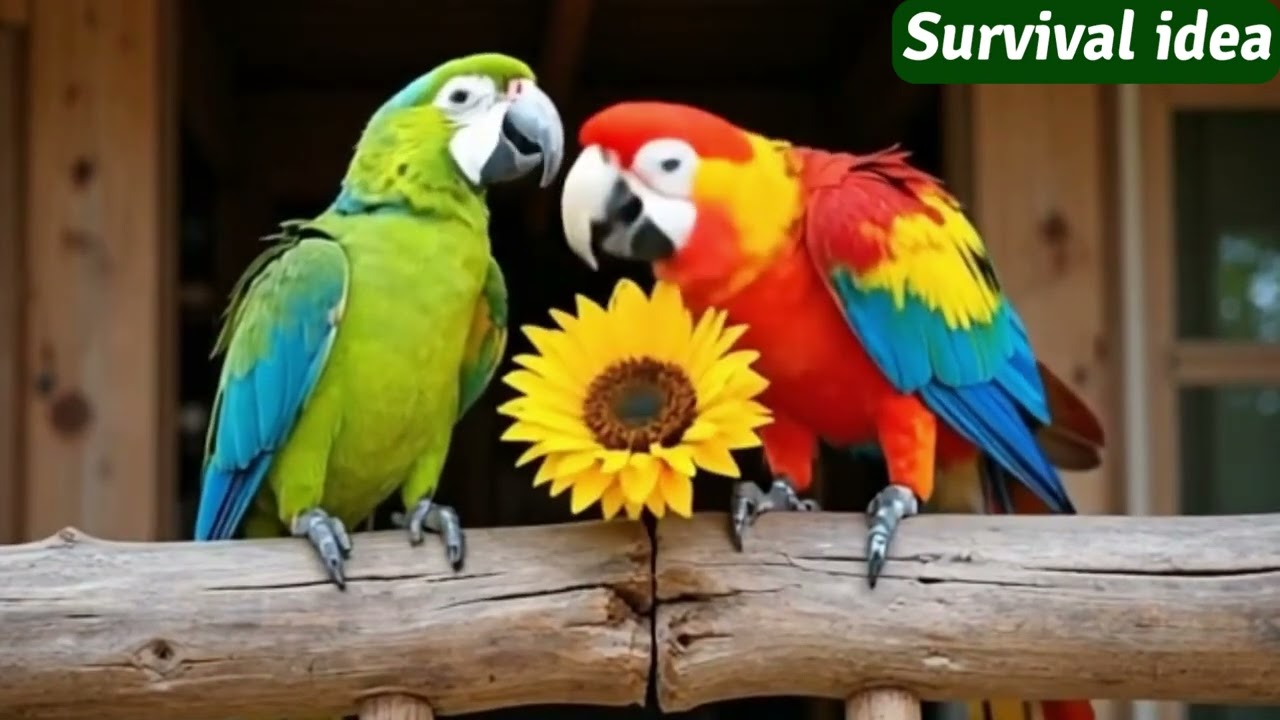 Parrot Eating Fruit  Living In Forest Survival Idea Survival Skill