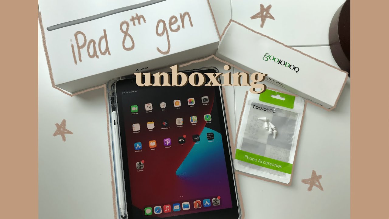 iPad 8th gen unboxing 📦 | ft. Goojodoq Pen 5 | Malaysia