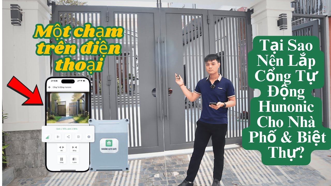 Tại Sao Nên Lắp Cổng Tự Động Hunonic Cho Nhà Phố & Biệt Thự?