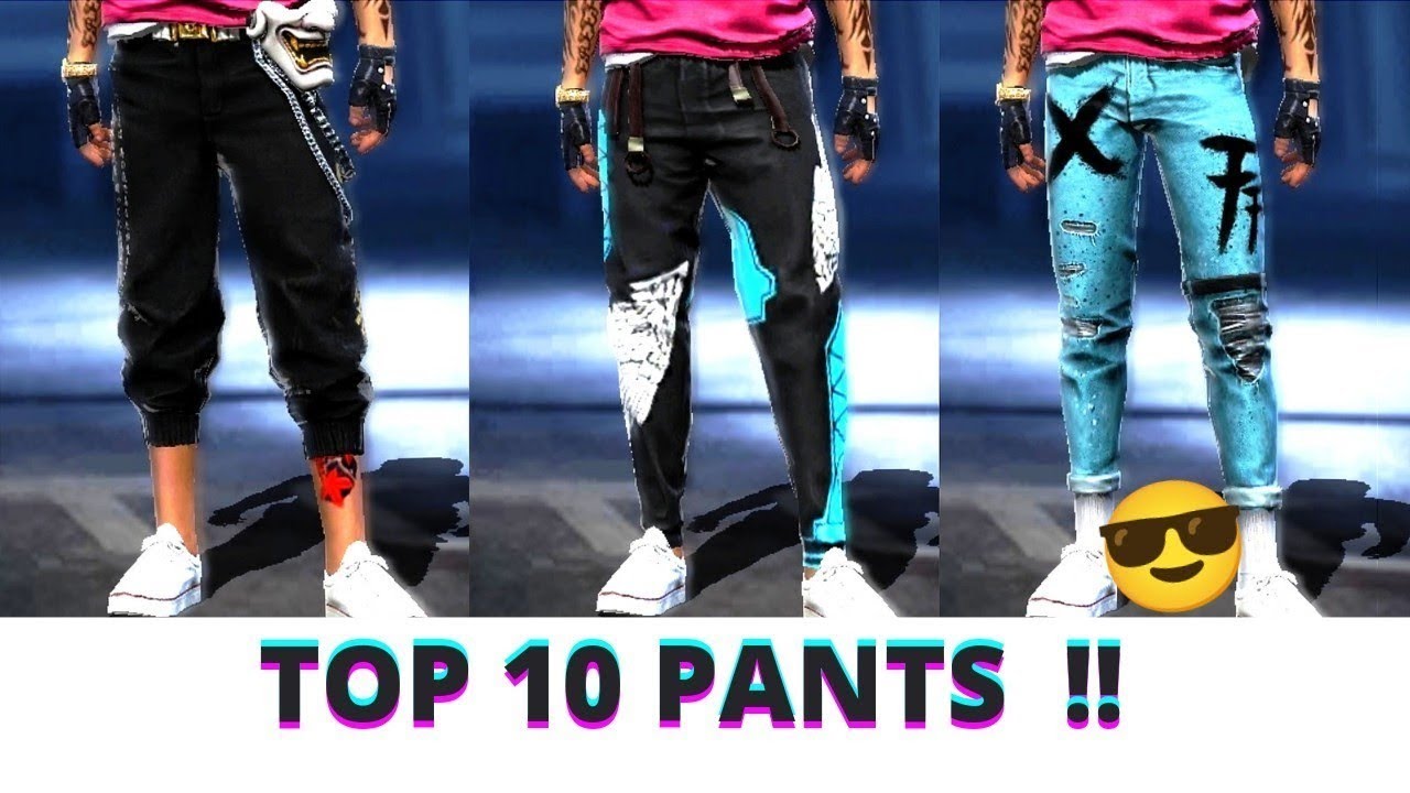 TOP 10 RARE PANTS IN FREE FIRE 😍 | TOP 10 GOOD LOOKING PANTS IN FREE FIRE | BEST PANTS IN FREE FIRE