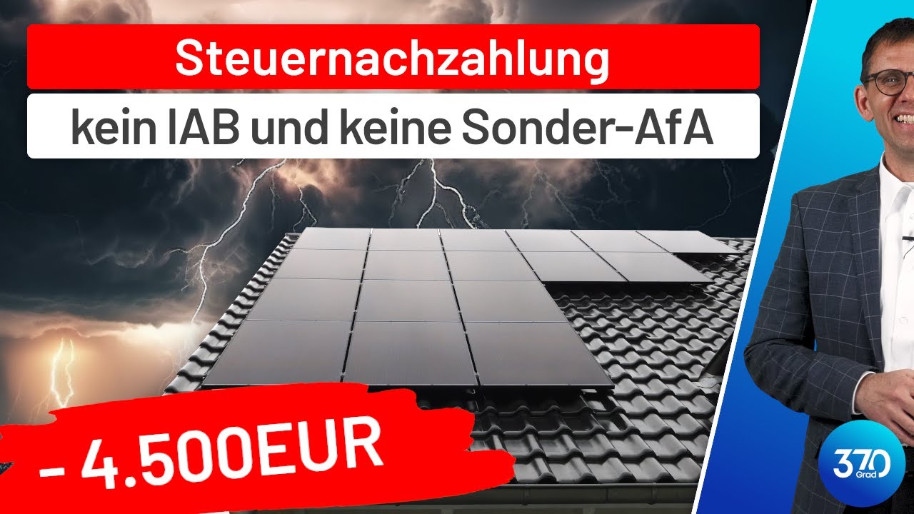 Photovoltaik, Ablehnungen/Rückgängigmachung Investitionsabzugsbeträge 2021 & keine Sonder-AfA 2022