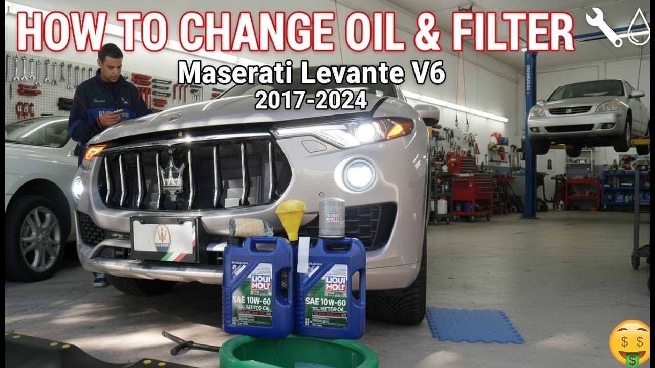 Как заменить масло и фильтр на Maserati Levante V6 2017 2018 2019 2020 2021 2022 2023 2024