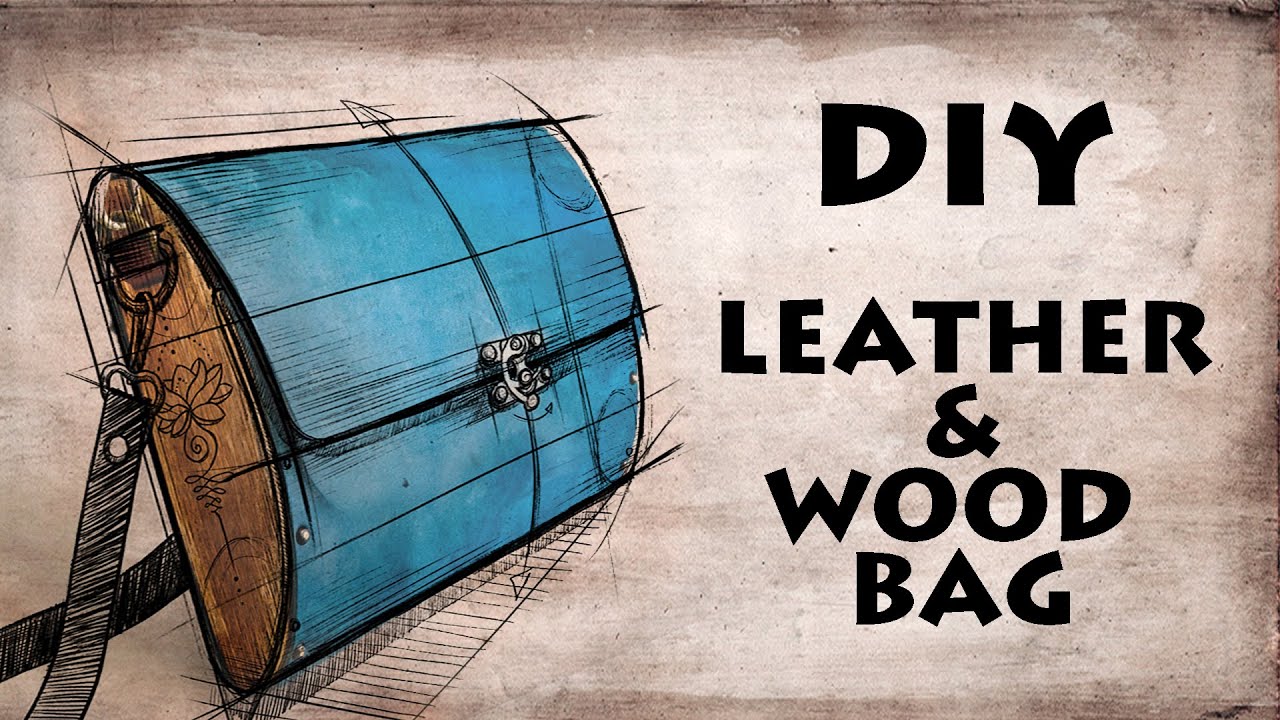 DIY wood and leather bag. Making a shoulder bag